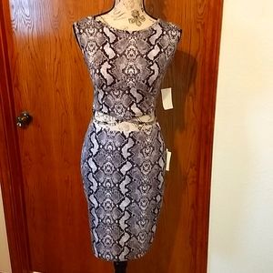 2 Piece Dress Snake Skin Print, NWT